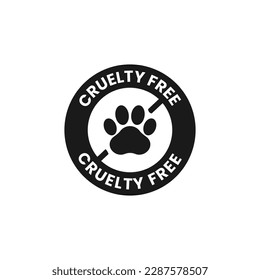 Cruelty Free Logo Vector or Cruelty Free Label Vector Isolated in Flat Style. Best Cruelty Free Logo for product packaging design element. Great Cruelty Free Stamp for Product packaging Design Element