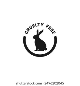 Cruelty Free Logo Vector or New Cruelty Free Label Vector Isolated in Flat Style. New Cruelty Free Logo for product packaging design element. Great Cruelty Free Stamp for Product packaging Design Elem