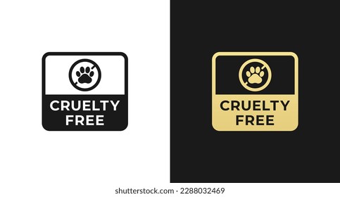 Cruelty Free Logo Vector or Simple Cruelty Free Label vector isolated in flat style. Cruelty Free Logo isolated for product design element. Cruelty Free Label for packaging design.