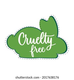 Cruelty free mark icon. Vector symbol product made without cruelty. Eco-friendly and biodegradable. Illustration natural growth