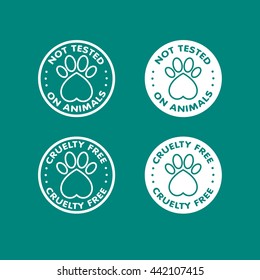 Cruelty free - not tested on animals sign icon symbol