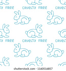 cruelty free seamless doodle pattern
