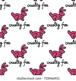 cruelty free seamless doodle pattern
