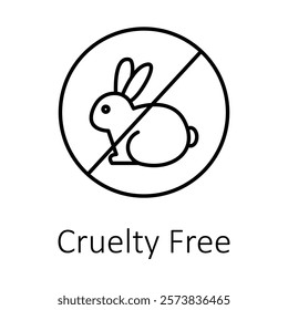 Cruelty Free. Symbol promoting sustainable and animal-friendly practices in product development.