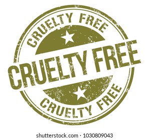 Cruelty Free. Vector Rubber Stamp.