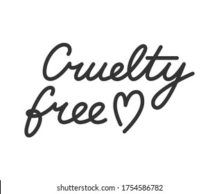 Cruelty Free Vector Simple Lettering