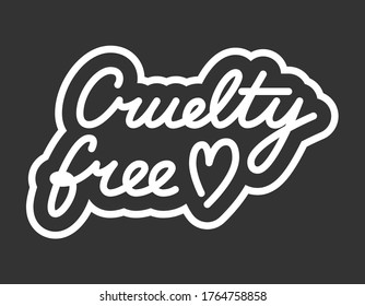 Cruelty free vector simple lettering