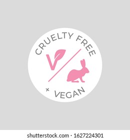 Cruelty free and vegan vector icon