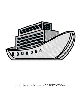 cruice ship isolated icon