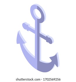 Cruise anchor icon. Isometric of cruise anchor vector icon for web design isolated on white background