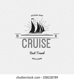 Cruise best travel insignia  and labels It can be used for branding and design stages making prints