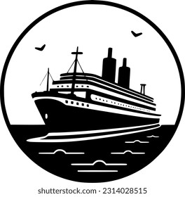 Cruise | Black and White Vector illustration