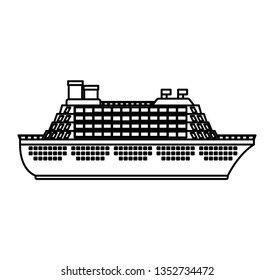 cruise boat isolated icon