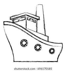 cruise boat isolated icon