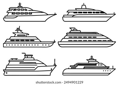 Arte de la línea de barcos de crucero