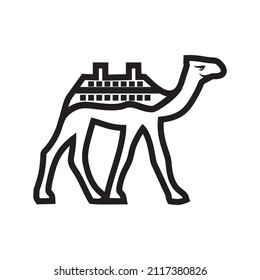Cruise Camel Logo Konzept einfache Design Vector