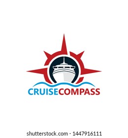 Cruise Compass Logo Template Design Vector, Emblem, Design Concept, Creative Symbol, Icon