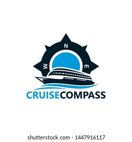 Cruise Compass Logo Template Design Vector, Emblem, Design Concept, Creative Symbol, Icon