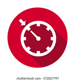 Cruise control dashboard flat icon