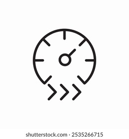Icono de control de la velocidad de crucero Vector