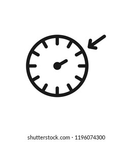 Cruise control icon Vector Illustration on the white background.