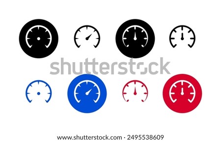 Cruise control icon Vector illustration. Dashboard icon in flat style.	