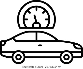 Cruise Control vector icon. Can be used for printing, mobile and web applications.