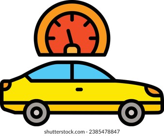 Cruise Control vector icon. Can be used for printing, mobile and web applications.