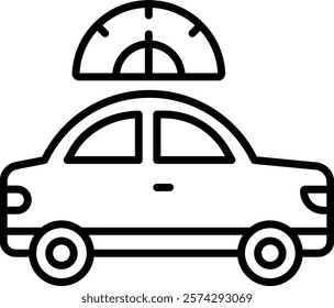 Cruise Control vector icon. Can be used for printing, mobile and web applications.