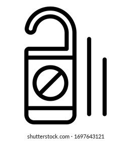 Cruise door hanger icon. Outline cruise door hanger vector icon for web design isolated on white background