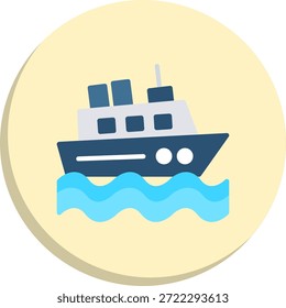 Ícone de Estilo de Círculo Plano de Cruzeiro