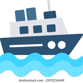 Cruise Flat Illustration Vector Design