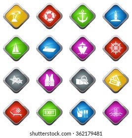 Cruise glossy web icon set