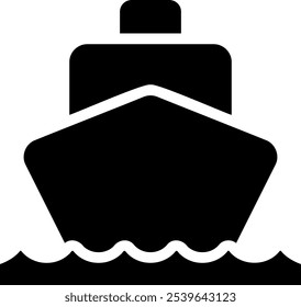 Vector de ilustración de icono de glifo de crucero