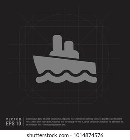 Cruise Icon - Black Creative Background