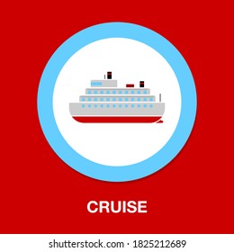 icono de crucero. ilustración plana del icono del vector de crucero. símbolo de signo de crucero