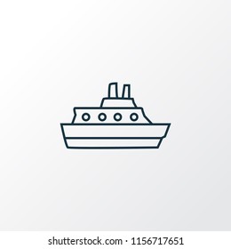 Cruise icon line symbol. Premium quality isolated vessel element in trendy style.