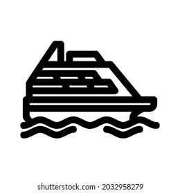 cruise icon or logo isolated sign symbol vector illustration - high quality black style vector icons
