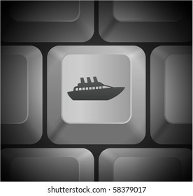 Cruise Icon on Computer Keyboard Original Illustration