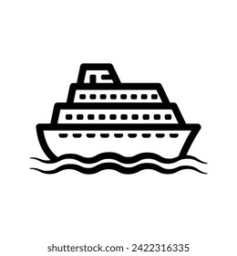 Cruise icon. sign for mobile concept and web design. vector illustration