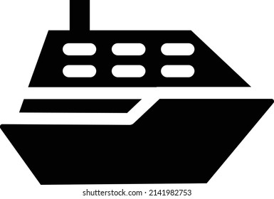 Cruise Icon, Travel Sign And Symbol Isolated On White Background.
