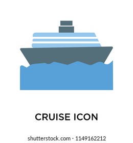 Cruise icon vector isolated on white background for your web and mobile app design, Cruise logo concept