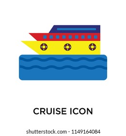 Cruise icon vector isolated on white background for your web and mobile app design, Cruise logo concept
