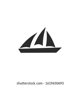 Cruise Icon vector sign isolated for graphic and web design. Ship symbol template color editable on white background.