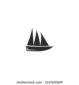 Cruise Icon vector sign isolated for graphic and web design. Ship symbol template color editable on white background.