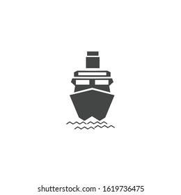 Cruise Icon vector sign isolated for graphic and web design. Ship symbol template color editable on white background.