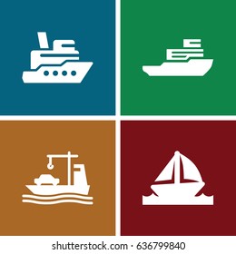 Cruise icons set.  