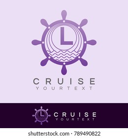 cruise initial Letter L Logo design