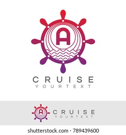 cruise initial Letter A Logo design