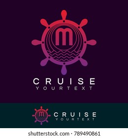 cruise initial Letter M Logo design